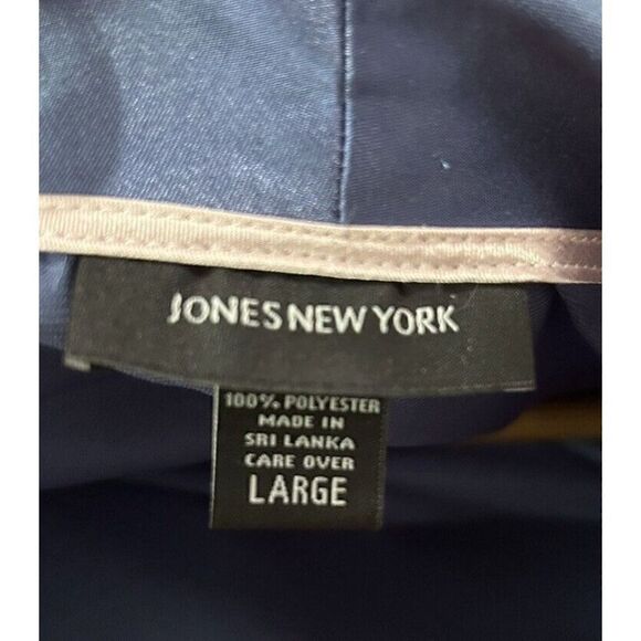 JONES NEW YORK Women's Large Blue Pajama Set Sleeveless Top Elastic Waist Pants - Picture 4 of 9